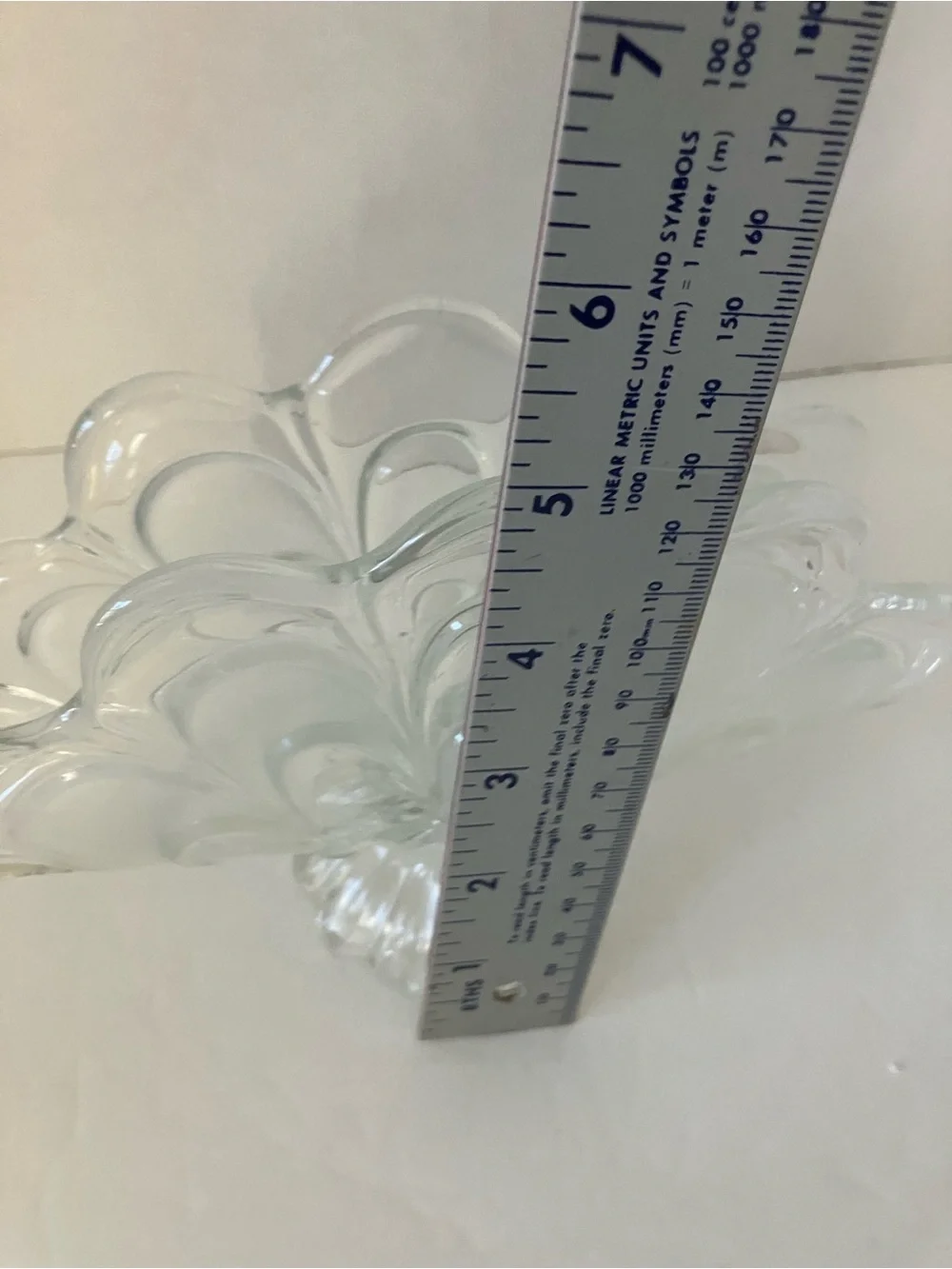 Clear Glass Pedestal Fruit Bowl - Decorative Centerpiece
